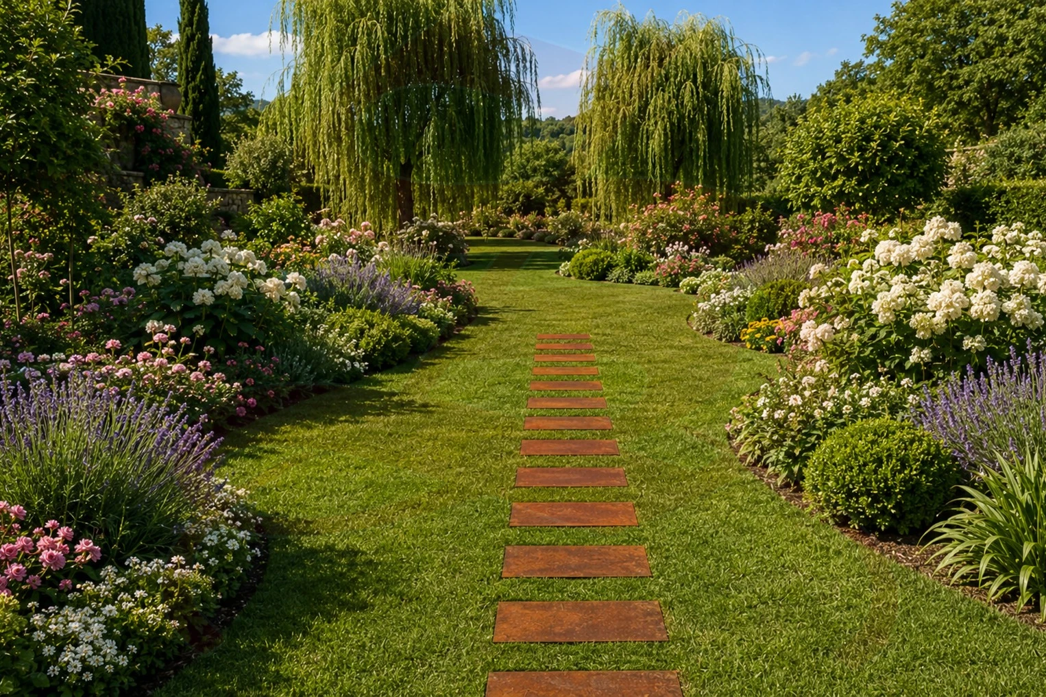 PASSO DA GIARDINO IN LAMIERA RETT 60X25
